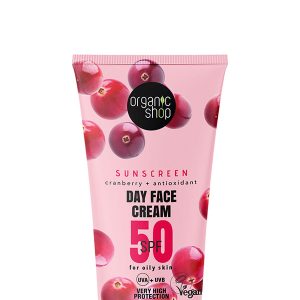 Organic Shop Αντηλιακό Προσώπου με SPF50 για Λιπαρή-Μικτή Επιδερμίδα, 50ml