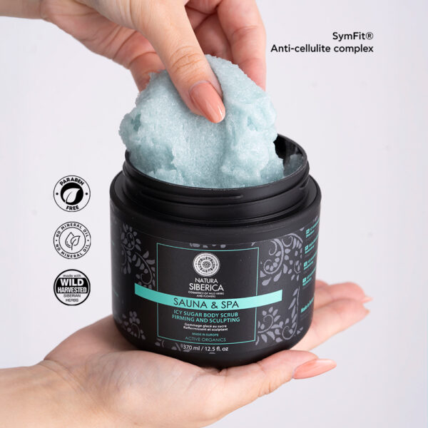 Natura Siberica Sauna & Spa Icy Sugar Body Scrub, Παγωμένο Scrub για Έντονη Σύσφιξη και Σμίλευση, 370ml 0543E - Image 4