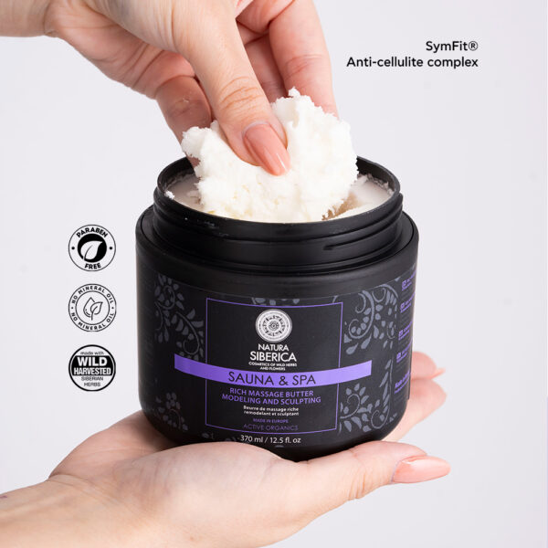 Natura Siberica Sauna & Spa Rich Massage Butter, Πλούσιο Βούτυρο για μασάζ κατά της κυτταρίτιδας, 370ml 0512E - Image 4
