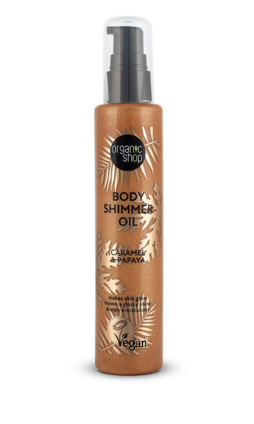 Body Shimmer Oil με Καραμέλα & Παπάγια 100ml