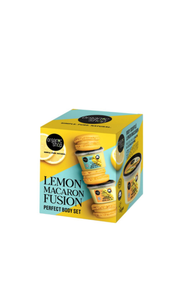 Σετ Δώρου Lemon Macaron Fusion, Organic Shop Basic Για Ανανέωση & Λείανση, 250ml